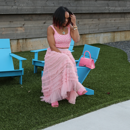 Soft Pink Ruffled Skirt